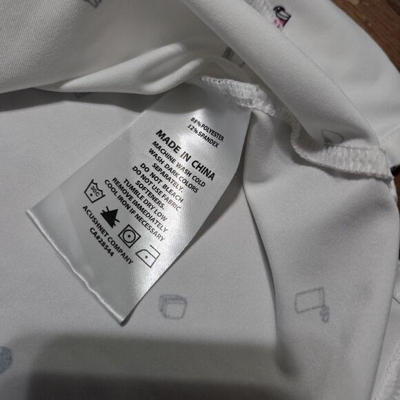 FootJoy Doodle Travel Print Lisle performance Polo Shirt L Large - Picture 5 of 9